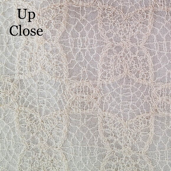 Marianne Kooimans Ivory Silk Layered Pencil Skirt Hand Loomed Textured Midi 2 M - Picture 4 of 12